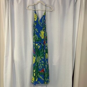 Farm Rio Vibrant Blue Floral Maxi Dress